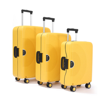 Ensemble de bagages rigides en PP avec porte-gobelet en polyester |   Sacs de voyage légers, luxueux, imperméables, résistants aux rayures, simples et modernes |   4