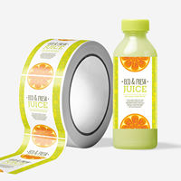 Étiquettes autocollantes personnalisées en vinyle transparent pour bouteilles d'eau, en PVC imperméable pour verres, jus de fruits, bouteilles et bocaux