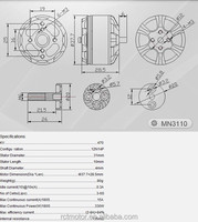 Moteur brushless T-MOTOR MN3110 KV470 KV700 KV780 Navigator UAV 3-6S pour drone multirotor