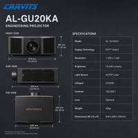 Projecteur laser DLP 3 puces APPOTRONICS 19600 lumens WUXGA haute luminosité avec déplacement de lentille motorisé pour mapping scénique en grandes salles