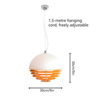 Luminaire suspendu orange coucher de soleil, lustre à disques superposés en acrylique, lampe suspendue moderne de style nordique pour salle à manger et chambre à coucher