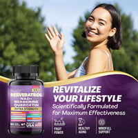 VitaHall  OEM Private Label Capsules de Resvératrol avec NAD + Berberine Quercetine 14 en 1 Complément alimentaire à base de plantes Vieillissement sain