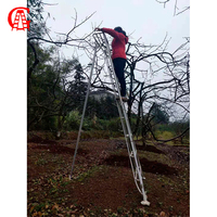Trípode de aluminio ajustable para jardín, escalera de recolección de huerto, para fruta