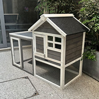 Grande cage à lapins en bois et enclos extérieur pour animaux de compagnie, poulailler avec grand espace