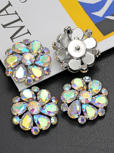 2026 New Hollow Pha Lê Hoa Màu Kim Loại Nút Trang Trí May Phụ Kiện Nút Tự Làm Phụ Kiện Cho Quần Áo - Product Image 4