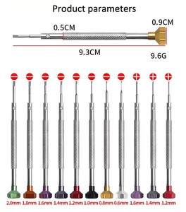 Cacciavite a Testa Piatta in Acciaio Inox con Finitura Nichelata, Strumenti OEM per Riparazione Orologi per Orologiai - Product Image 6