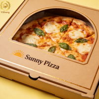 Cajas de Pizza de Cartón Corrugado de Grado Alimenticio, Ecológicas, Biodegradables, Ahorradoras de Espacio, para Llevar, con Diseño y Tamaño Personalizados Disponibles