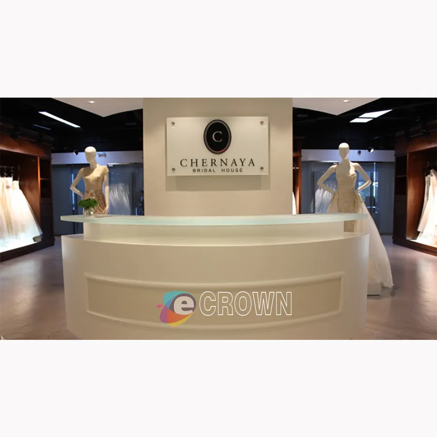 2023 latest design mdf mall wedding dress furniture OEM