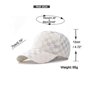 หมวกเบสบอลคลาสสิกแบบขายส่ง ลายสก็อตสดใส หมวกเบสบอลแบบดั้งเดิม ปีกหมวกแบบซาติน  ใส่ได้ทุกฤดู หมวกเบสบอลแบบเรียบ - Product Image 2