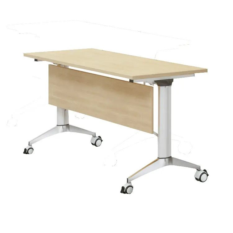 Modern ofis mobilyaları hareketli katlanabilir Metal eğitim ofis konferans odası masası bacak masa tabanı tekerlekli