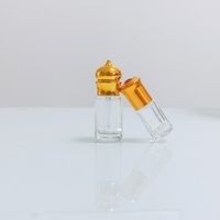 Vente en gros Flacon octogonal Attar Flacons de parfum vide en verre à bille 3ml 6ml 9ml 12ml avec couvercle à vis boules roulantes