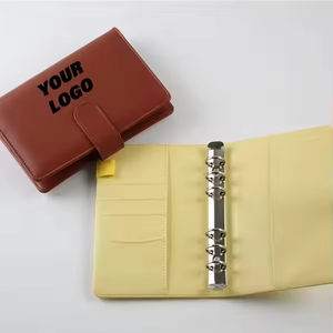 Carpeta Organizadora de Presupuesto A6 de Cuero PU Portátil al por Mayor, Recargable, Personalizable, con 20 Colores y Sobres para Efectivo - Product Image 1