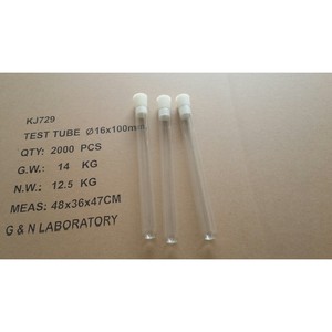 Tube à essai 16x100mm avec bouchon en silicone pour usage en laboratoire - Product Image 1