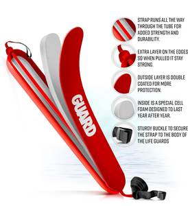 Equipo de Seguridad Acuática, Dispositivo Salvavidas, Tubo de Rescate para Piscina, Vinilo/Nylon Rojo para Uso Público - Product Image 5