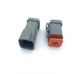 Conector tipo Desch de 6 orificios, conector macho y hembra, con cubierta trasera plana, con terminal, 1, 2, 2, 1, 2, 1, 2, 2, 1, 2