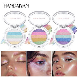 <span class=keywords><strong>Palette</strong></span> de fards à paupières métalliques caméléon 5 couleurs arc-en-ciel, poudre illuminatrice, maquillage brillant perlé pour le corps - Product Image 4