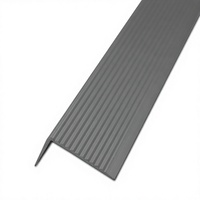 Profil d'angle moderne antidérapant en alliage d'aluminium argenté durable pour nez de marche intérieur/extérieur