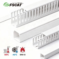 Gaine de câblage en PVC ignifuge FSCAT UL94 V0 sans halogène, pour panneau de commande industriel, avec couvercle