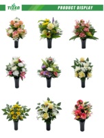 Fausses plantes en plastique personnalisées en gros Matières premières pour bouquet de fleurs artificielles pour mariage décoratif