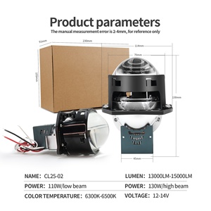 Fari a Proiezione Bi-LED Chenlang CL25-02, 6500K 150W, Lampadina Retrofit 3 Pollici, Faro Laser Doppio, Lente a Proiezione Bi-LED - Product Image 3