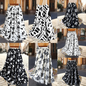 Women's High Waist Solid Knitted Mesh <b>Tulle</b> A-Line Eco-Friendly Pleated Breathable Casual Summer <b>Maxi</b> <b>Skirt</b> Tiered 100% - Product Image 2