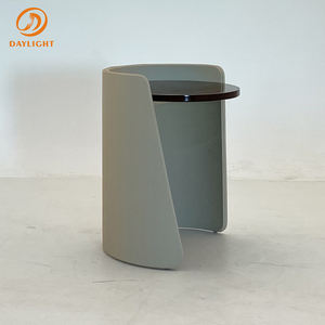 <span class=keywords><strong>Mesas</strong></span> Auxiliares de Diseño Italiano para Sala de Estar, Mesa de <span class=keywords><strong>Centro</strong></span> Redonda de Madera Marrón Moderna - Product Image 3