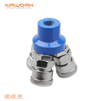 Raccord rapide pneumatique en fer de type C, filetage 3/8 PT, pression de service 2,5 MPa SMY