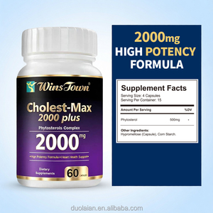Complejo de Fitoesteroles de Marca Privada Cholest Max <span class=keywords><strong>2000</strong></span> Plus, Cápsulas Naturales para la Limpieza Sanguínea, Suplemento para la Salud de Adultos - Product Image 2