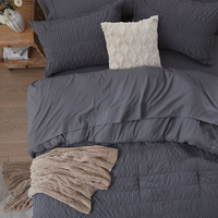 Juego de Edredón de 7 Piezas, Tamaño Queen, Color Blanco Brillante, Acolchado, Juego de Ropa de Cama de 3 Piezas, Estilo Rústico Chic, Bordado