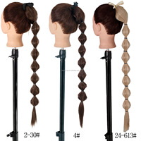 WP21 – Extensions queue de cheval synthétique longue et droite, queue de cheval avec Clip, postiche avec corde, queue de cheval à bulles