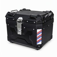 Boîte à bagages arrière pour moto 45L en PP, étanche, amovible, universelle, pour la modernisation et la mise à niveau