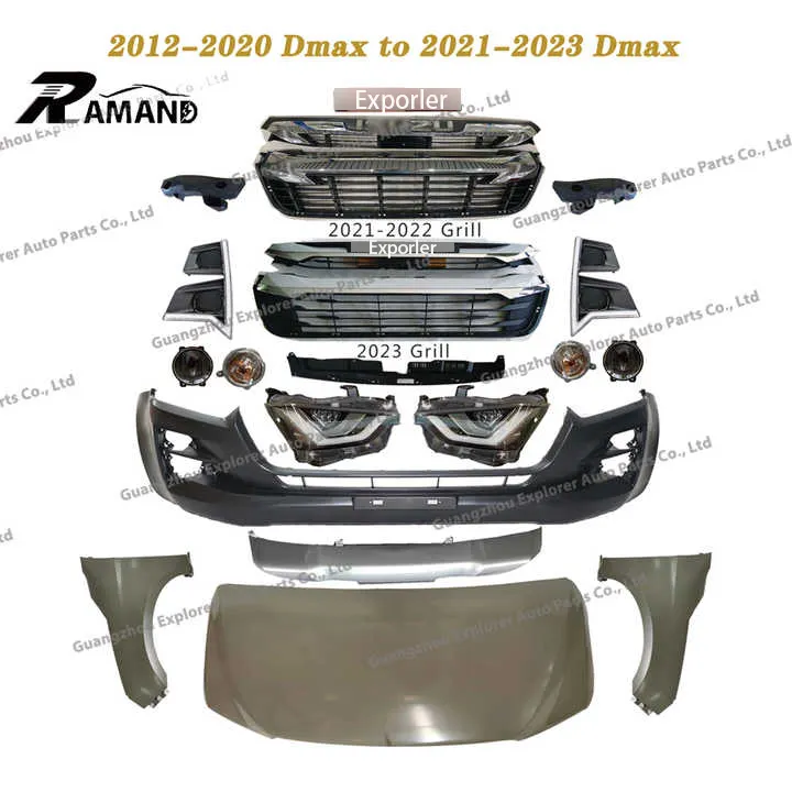 Factory Body Kit for Dmax 2012 2013 2014-2020 Convert to Dmax 2022 Pickup Accessories Facelift for Dmax 2022