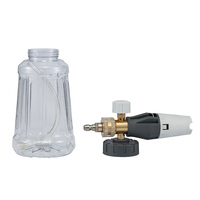 Nouveau Style 1/4 "canon à mousse de neige à connecteur rapide avec 1L bouteille transparente Jet Spray lavage de voiture