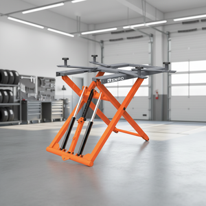 Ciseaux élévateurs portables économiques à position intermédiaire, certifiés CE, 1,2 m, pour atelier - Product Image 1