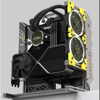 Boîtier PC ATX Open Air 2020 en alliage d'aluminium, compatible avec un radiateur de 360 mm, pour le bricolage et le gaming