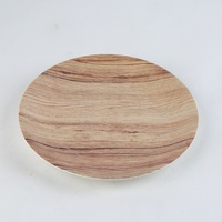 Houten print melamine schaal 10 inch duurzame fruitbord modern design picknickgebruik
