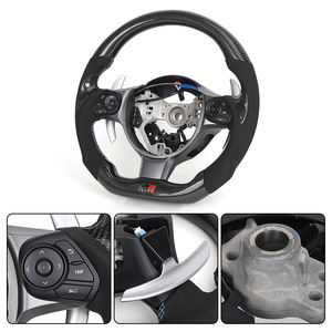 Volante Deportivo Personalizado Estilo GR, Modificado en Cuero y Carbono, 4/3 Radios, Color Negro, para 86 GR86 ZN6 <span class=keywords><strong>GT86</strong></span> Subaru BRZ ZC6 FRS <span class=keywords><strong>Yaris</strong></span> - Product Image 2