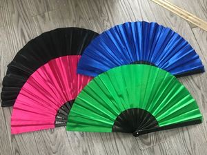 พัดพลาสติกจีน พัดพับจีนสำหรับเต้นรำ พัดผ้าไหมจีนสีขาวสำหรับงานแต่งงาน - Product Image 2