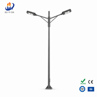 Lampadaire LED XUYIDA à double bras en alliage d'aluminium, 2 modules, étanche IP66, alimentation CA extérieure, garantie 2 ans