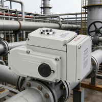 Actionneur électrique automatique réglable pour vanne à boisseau sphérique et vanne papillon pour le contrôle des fluides industriels