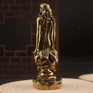Estatua de Diosa, Escultura de Latón, Figura Decorativa para Mesa, Adorno para Hogar u Oficina, Estilo Occidental Clásico, 1 Pieza - Product Image 3