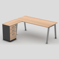 Bureau de direction moderne personnalisé en bois avec design en forme de L Classeur à 3 tiroirs Chef de la direction Article E1 Mobilier de bureau MFC