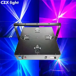 Ses profesyonel programlanabilir RGB 8W 3D lazer tarayıcı dmx ışık gösterisi kulübü ışıkları disko yüksek güç lazer ışığı dj konser