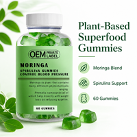 OEM Marque Privée Gummies Moringa Spiruline 60 Pièces Superaliment Végétal pour Antioxydants et Énergie