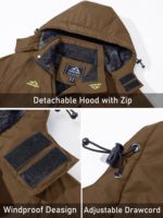Veste polaire d'hiver pour hommes, manteau de sport d'extérieur, veste coupe-vent thermique avec logo personnalisé pour les acheteurs en gros