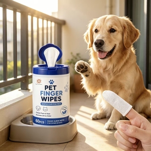Toallitas Extra Gruesas para Dedos de Mascotas, Libres de Ingredientes Peligrosos y Seguras para Lamer, para Perros y Gatos - Product Image 5