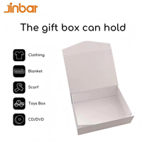 Boîte cadeau magnétique Jinbar Premium, doublée de velours de luxe, pour la fête des pères, montres, bijoux, cadeaux d'entreprise, vente en gros
