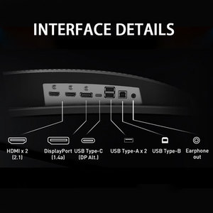 <span class=keywords><strong>MSI</strong></span> MPG 491CQP QD-OLED 49 pouces <span class=keywords><strong>incurvé</strong></span> 1800R écran <span class=keywords><strong>144Hz</strong></span> 0.03ms temps de réponse Quasi 4K 5120x1440 pour moniteur de jeu Type-C 90W - Product Image 6