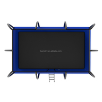 Trampolín Rectangular Profesional Zoshine de 10x17 Pies con Red de Seguridad y Escalera Antideslizante, Trampolín Cuadrado de Gimnasia con Diseño Seguro