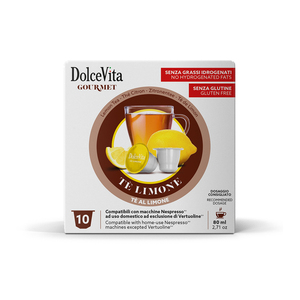 Dolce Vita Tè al Limone 10 Capsule Compatibili Nespresso per Macchina Espresso Portatile 0,11g/Capsula - Product Image 1